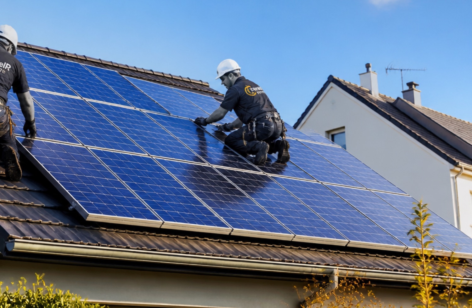 Pose de panneaux solaires par Groupe Énergie